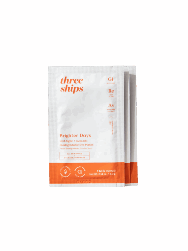 Brighter Days Red Algae + Avocado Biodegradable Eye Masks (Individual Pack)